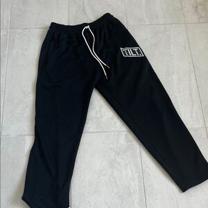 TILT Black Joggers with White Drawstring